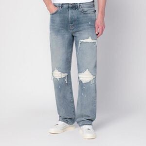 AMIRI Distressed Straight Leg Jeans Men LIGHT BLUE Pants